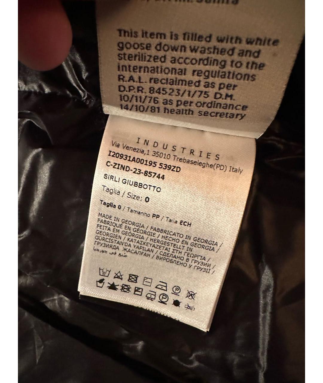 MONCLER Черный полиамидовый пуховик, фото 8