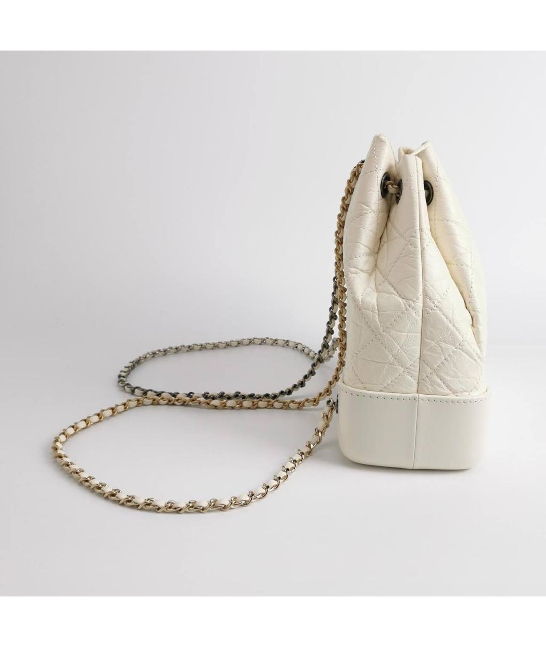 CHANEL Белый кожаный рюкзак, фото 3