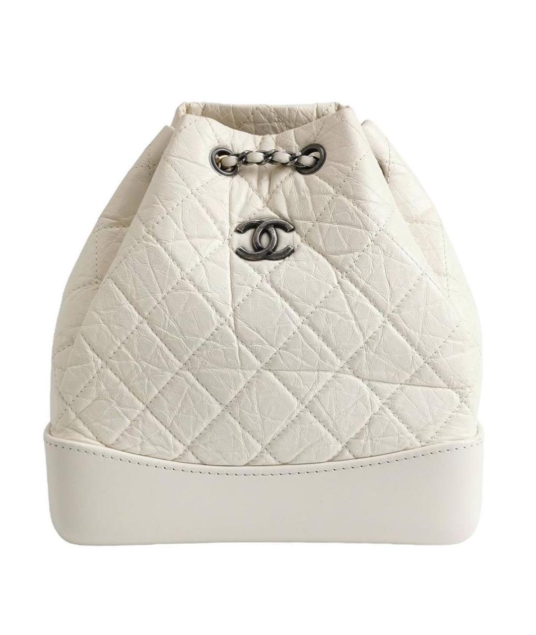 CHANEL Белый кожаный рюкзак, фото 9