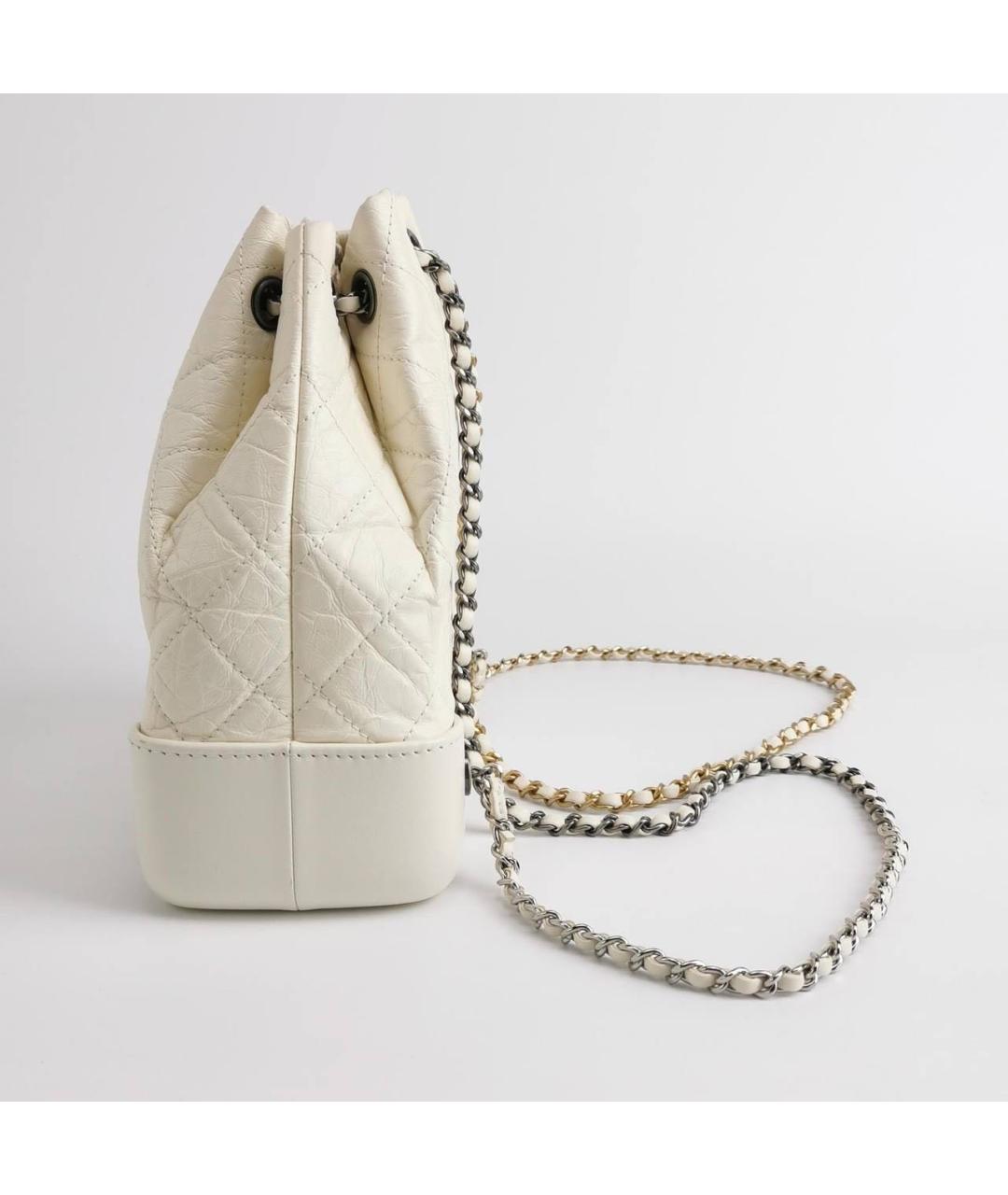 CHANEL Белый кожаный рюкзак, фото 2