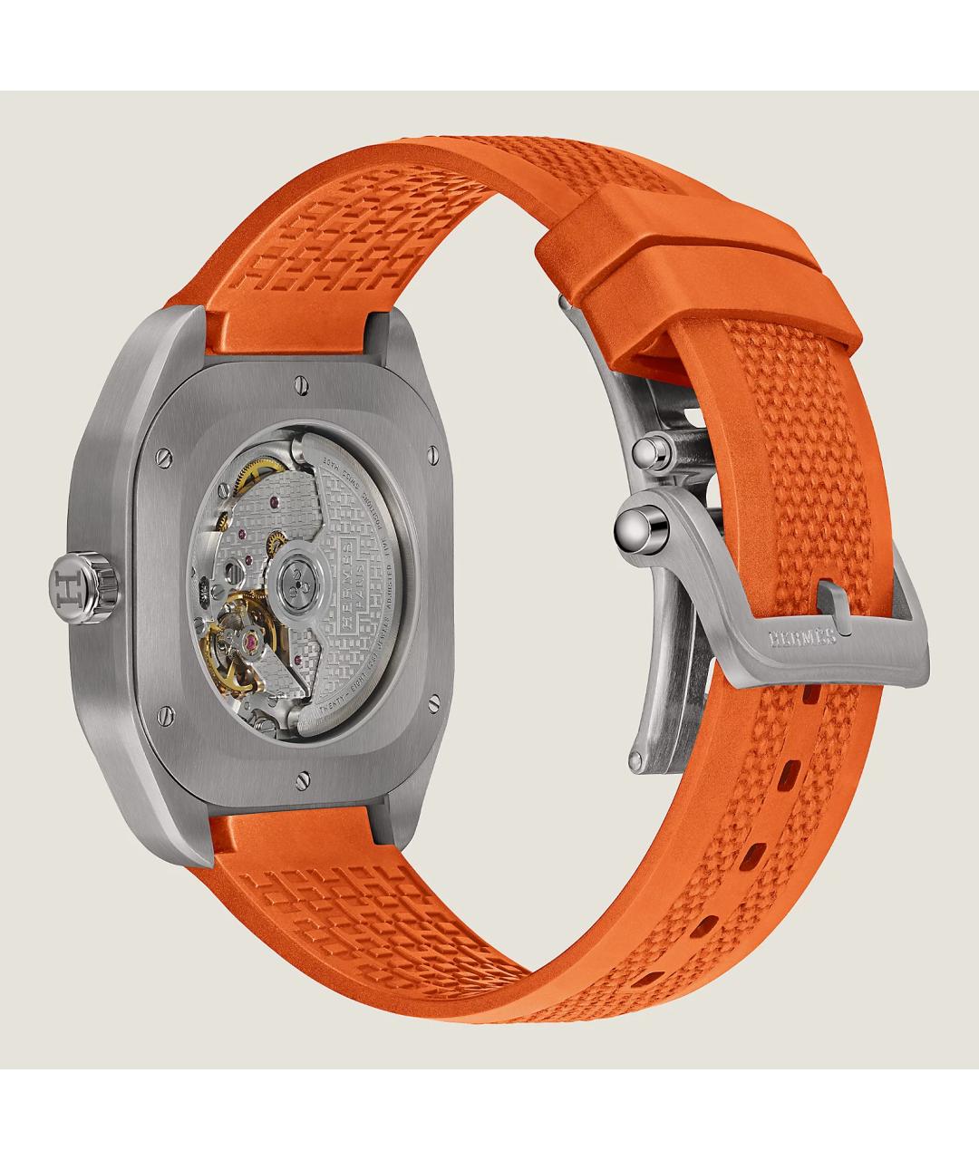 HERMES Серые титановые часы, фото 3