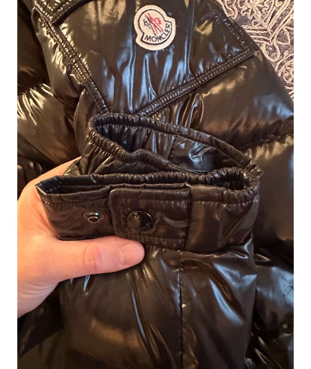 MONCLER Черный полиамидовый пуховик, фото 5