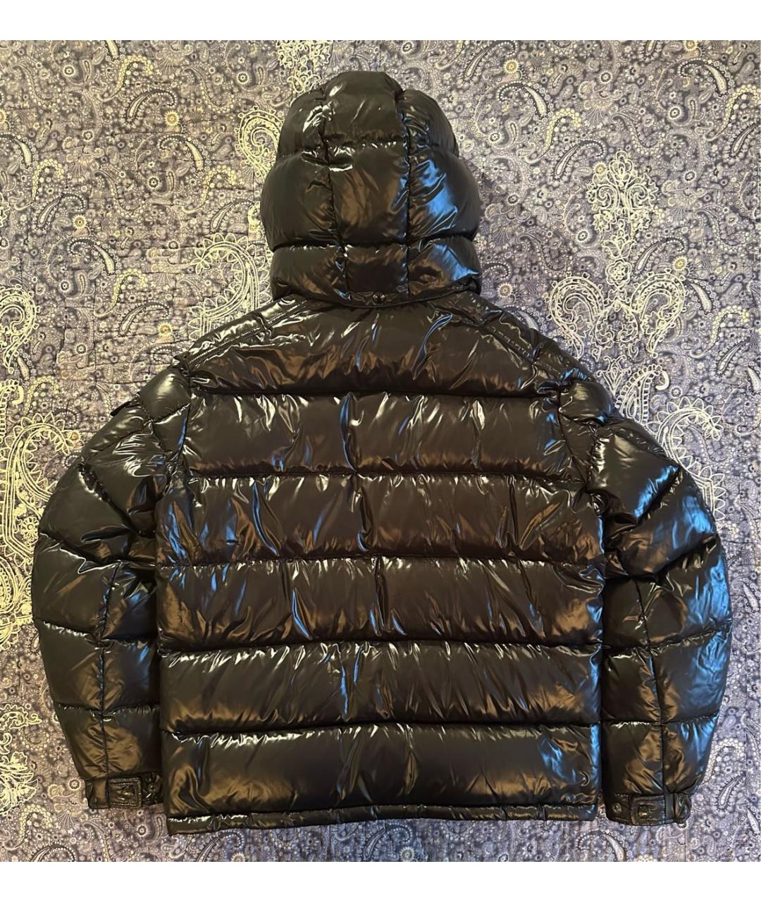 MONCLER Черный полиамидовый пуховик, фото 2