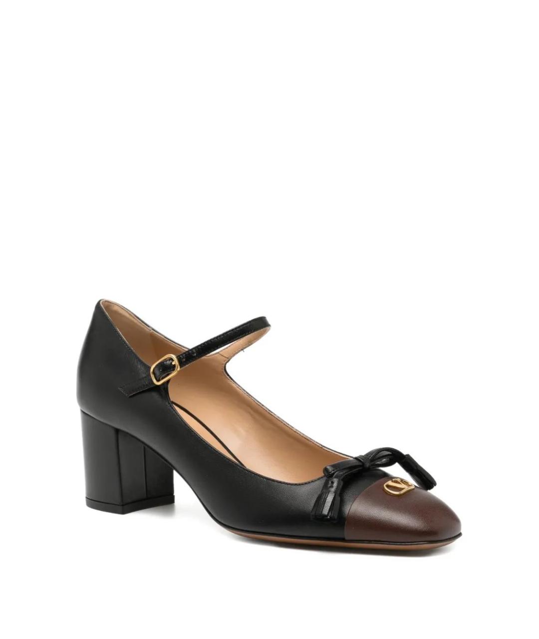 VALENTINO Черные кожаные туфли, фото 3