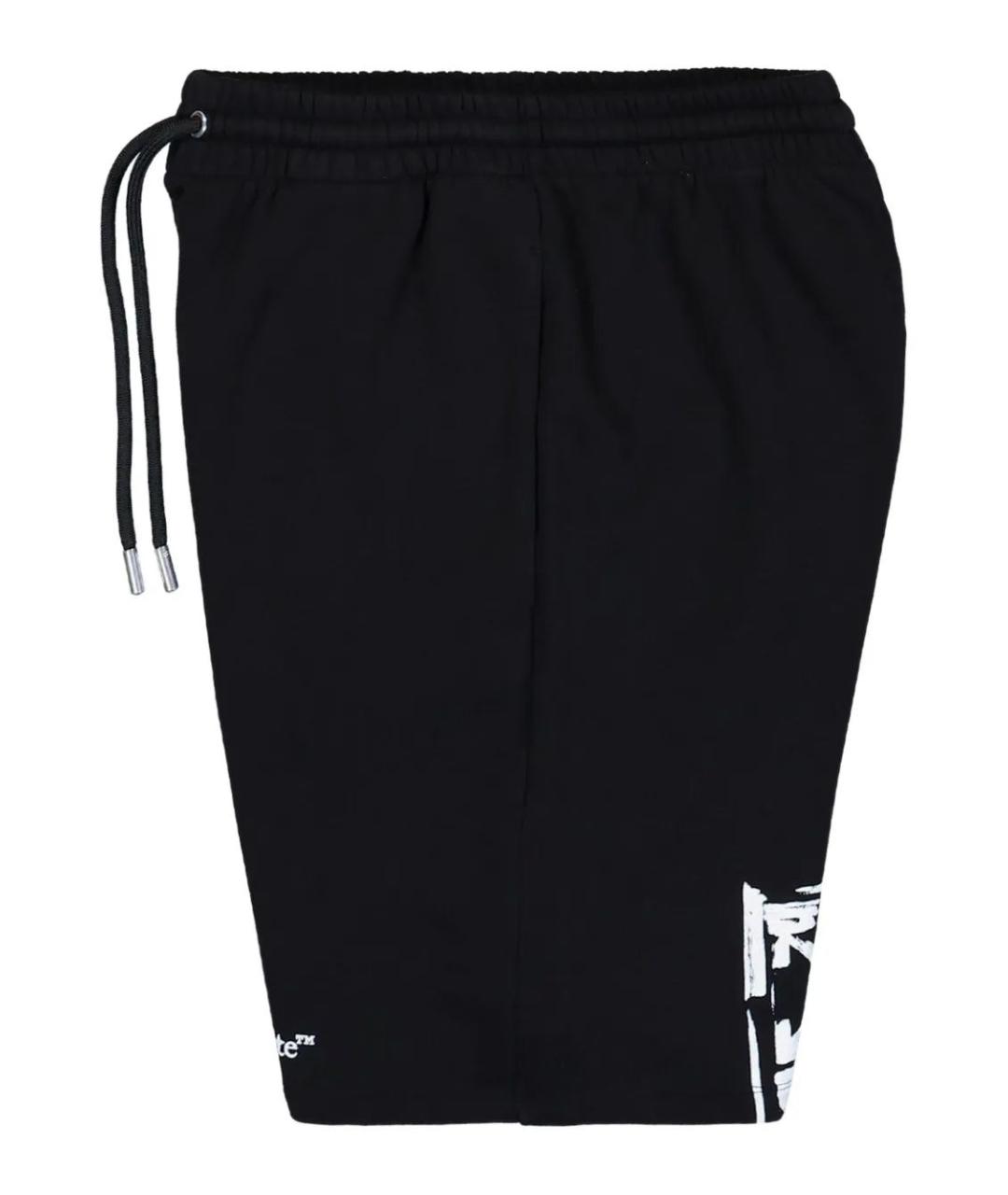 OFF-WHITE Черные хлопковые шорты, фото 3