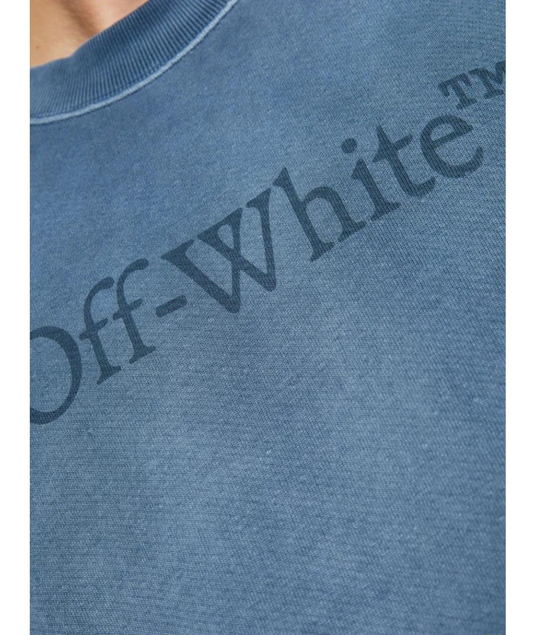 OFF-WHITE Синий хлопковый джемпер / свитер, фото 5