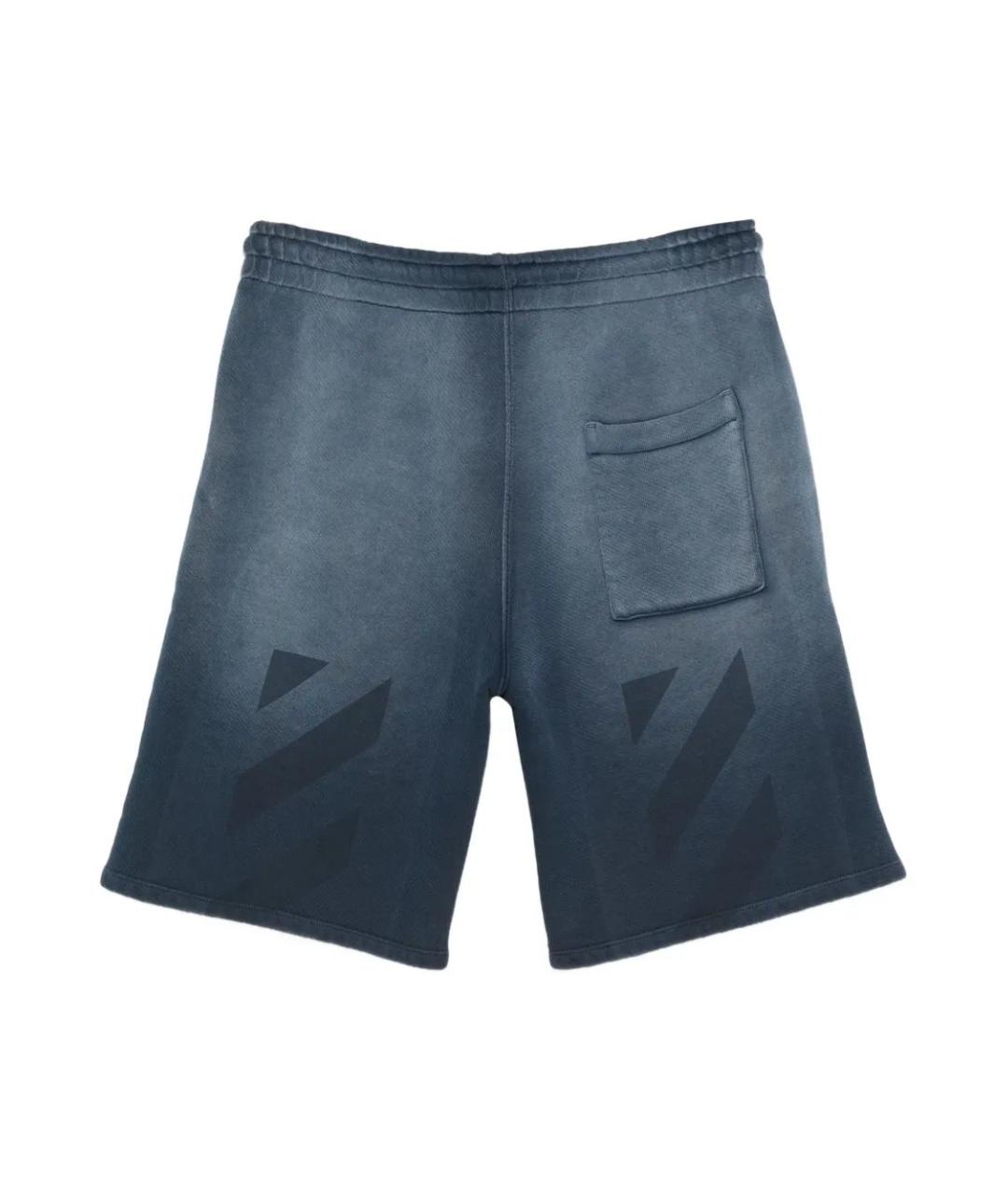 OFF-WHITE Темно-синие хлопковые шорты, фото 2