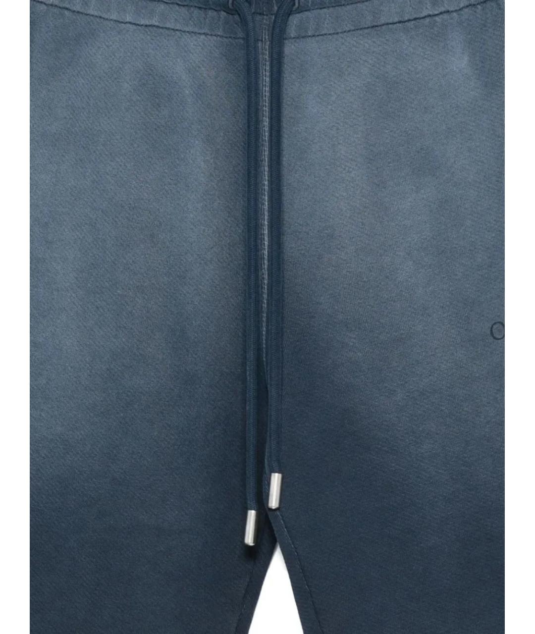 OFF-WHITE Темно-синие хлопковые шорты, фото 3