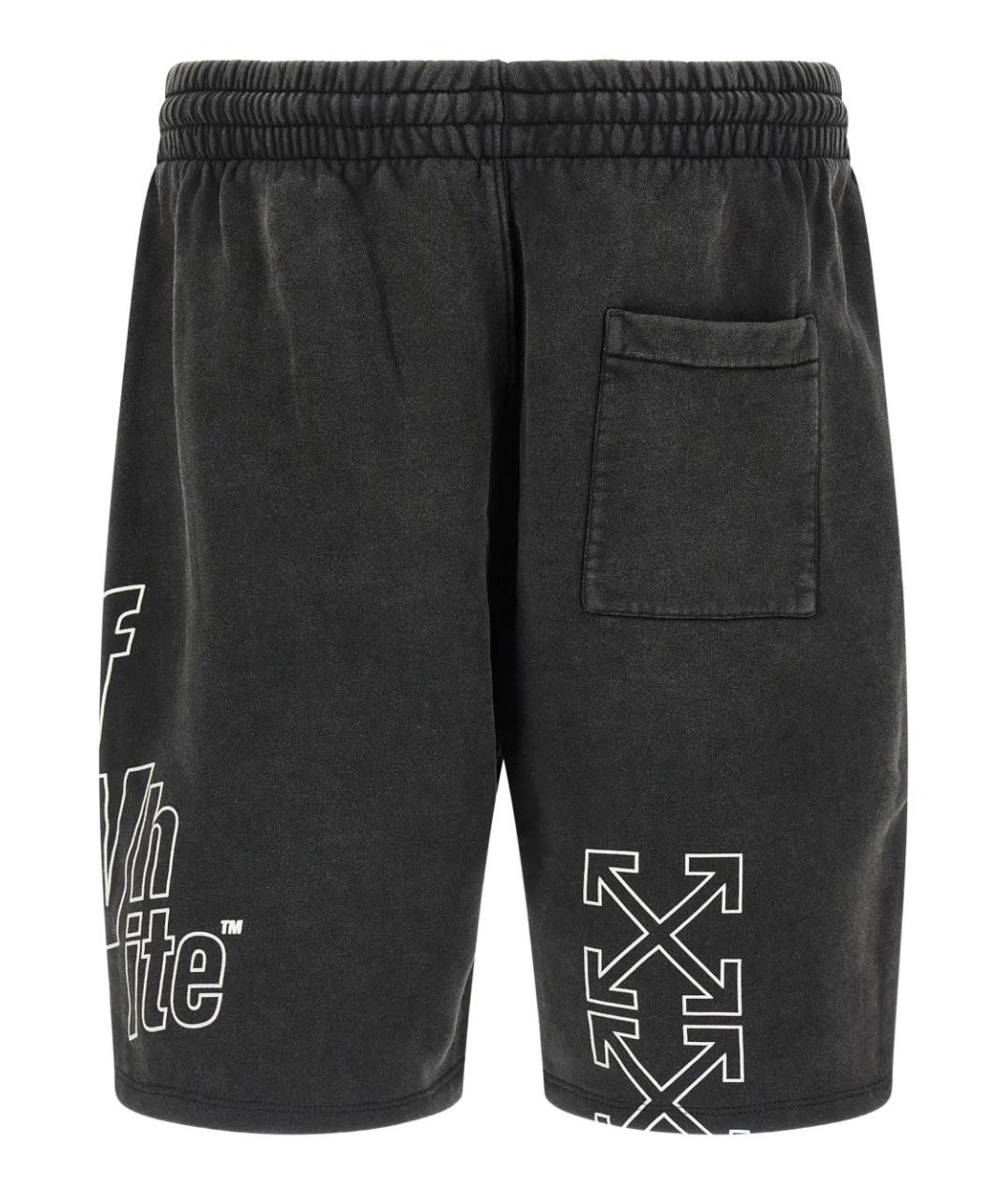 OFF-WHITE Черные хлопковые шорты, фото 2