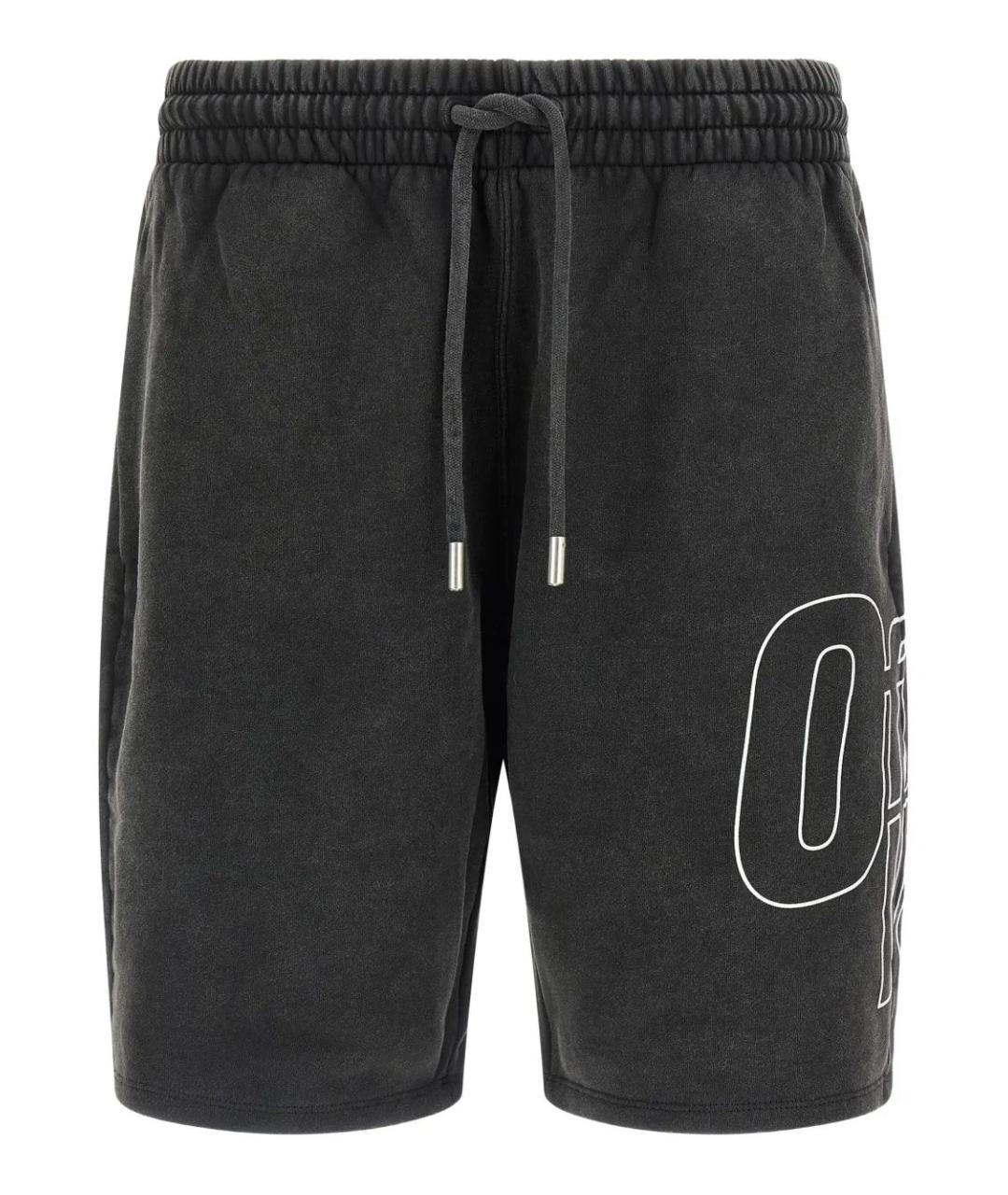 OFF-WHITE Черные хлопковые шорты, фото 1