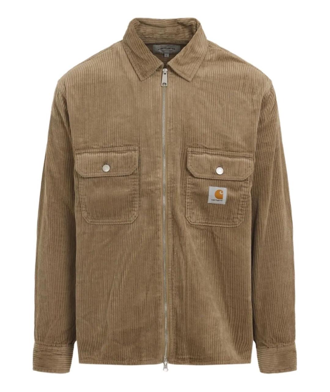 CARHARTT WIP Бежевая хлопковая кэжуал рубашка, фото 1