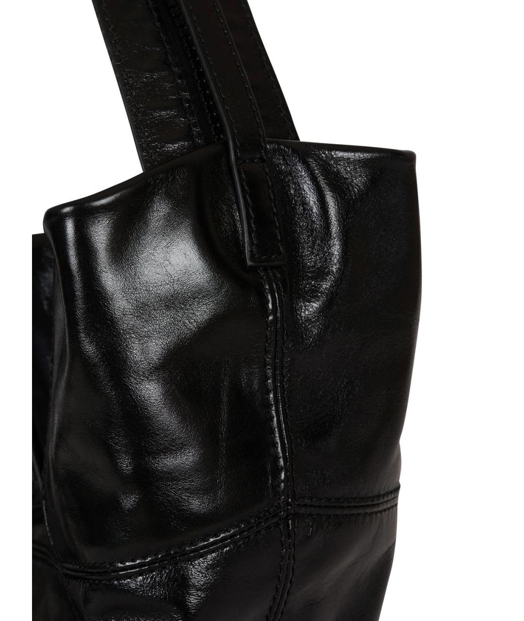 BALMAIN Черная кожаная сумка тоут, фото 4