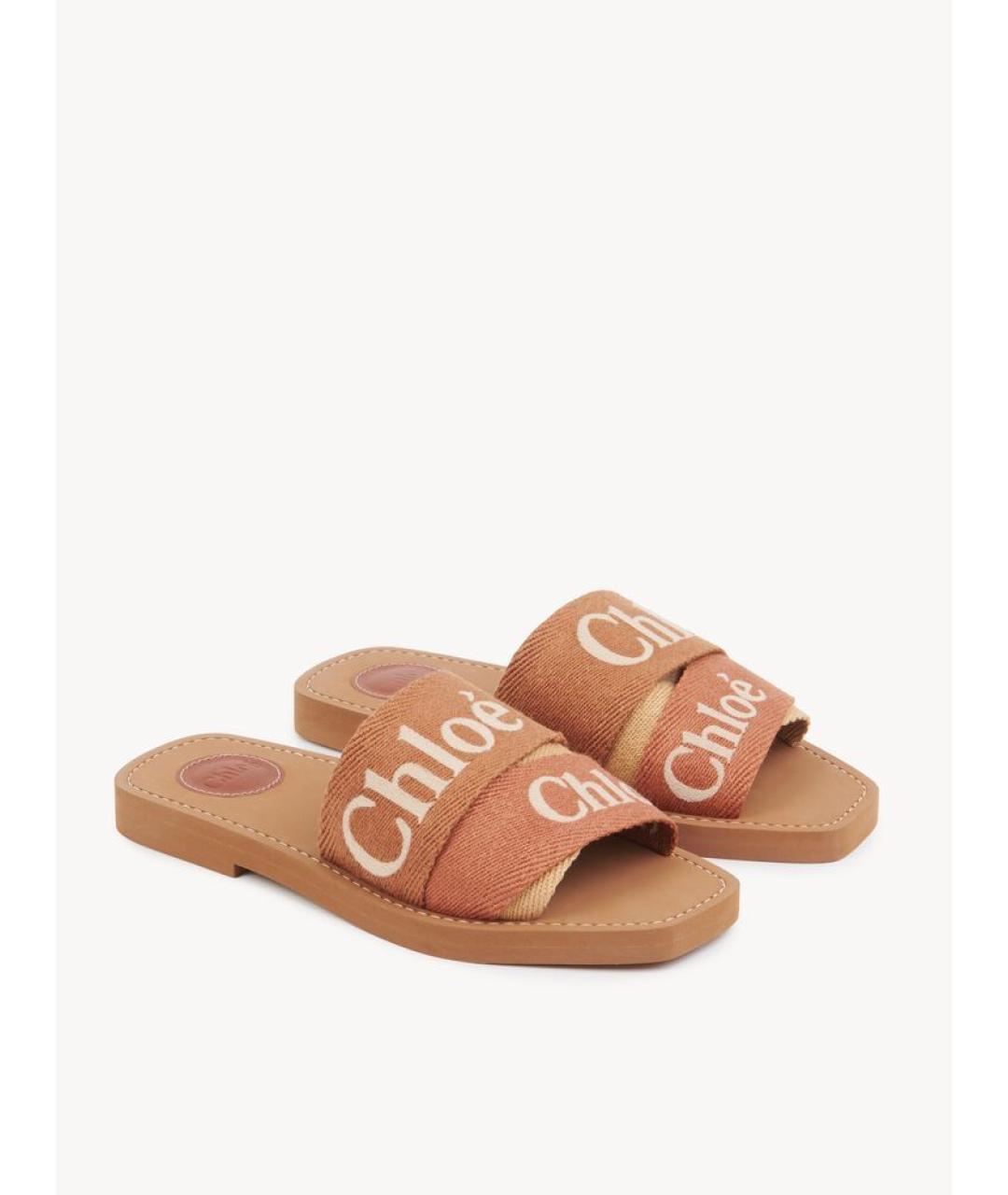 CHLOE Бежевые сандалии, фото 4