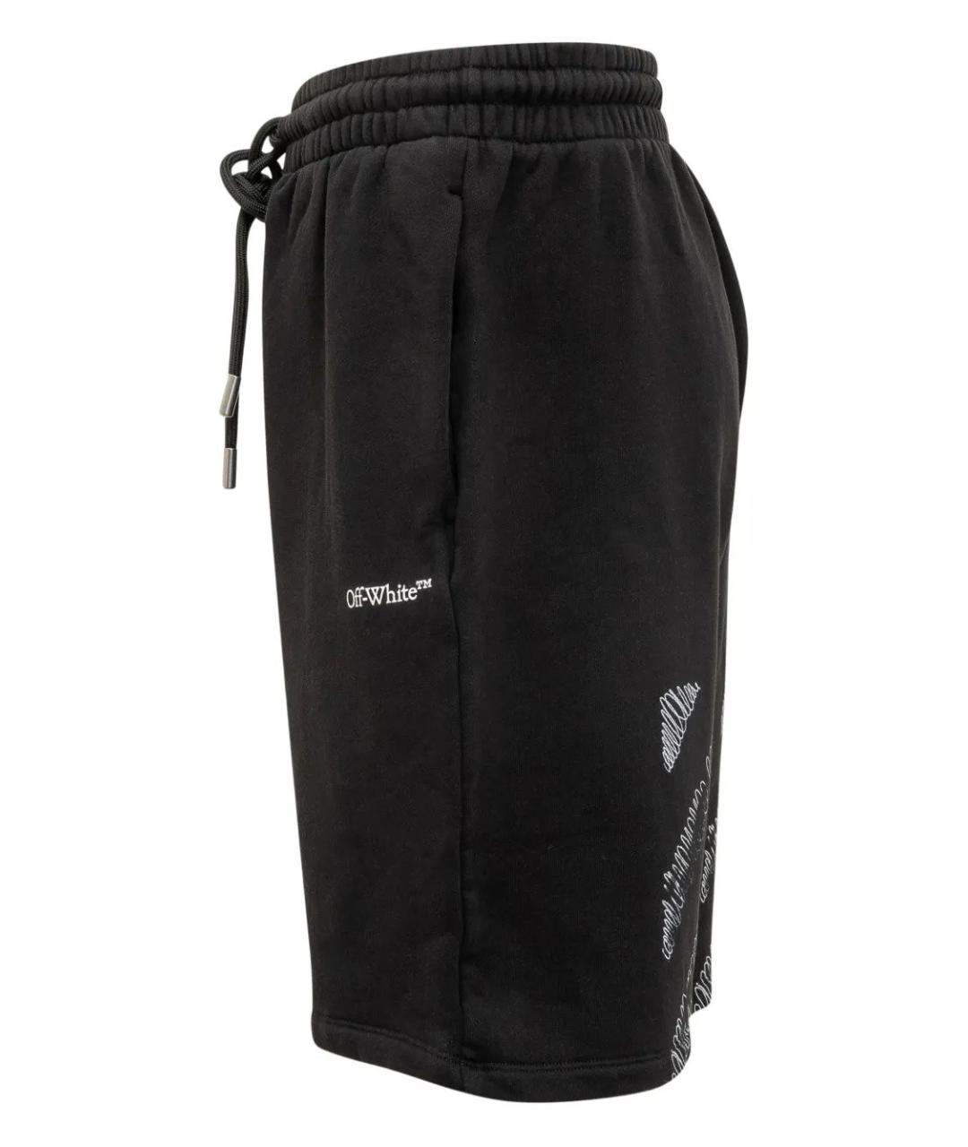 OFF-WHITE Черные хлопковые шорты, фото 3