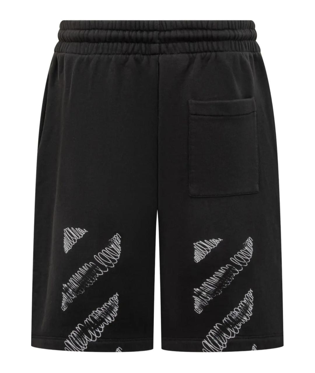 OFF-WHITE Черные хлопковые шорты, фото 2