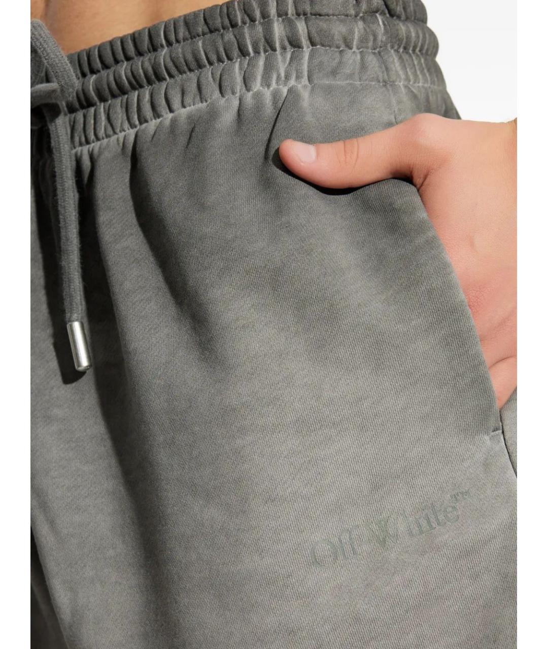 OFF-WHITE Серые хлопковые шорты, фото 5