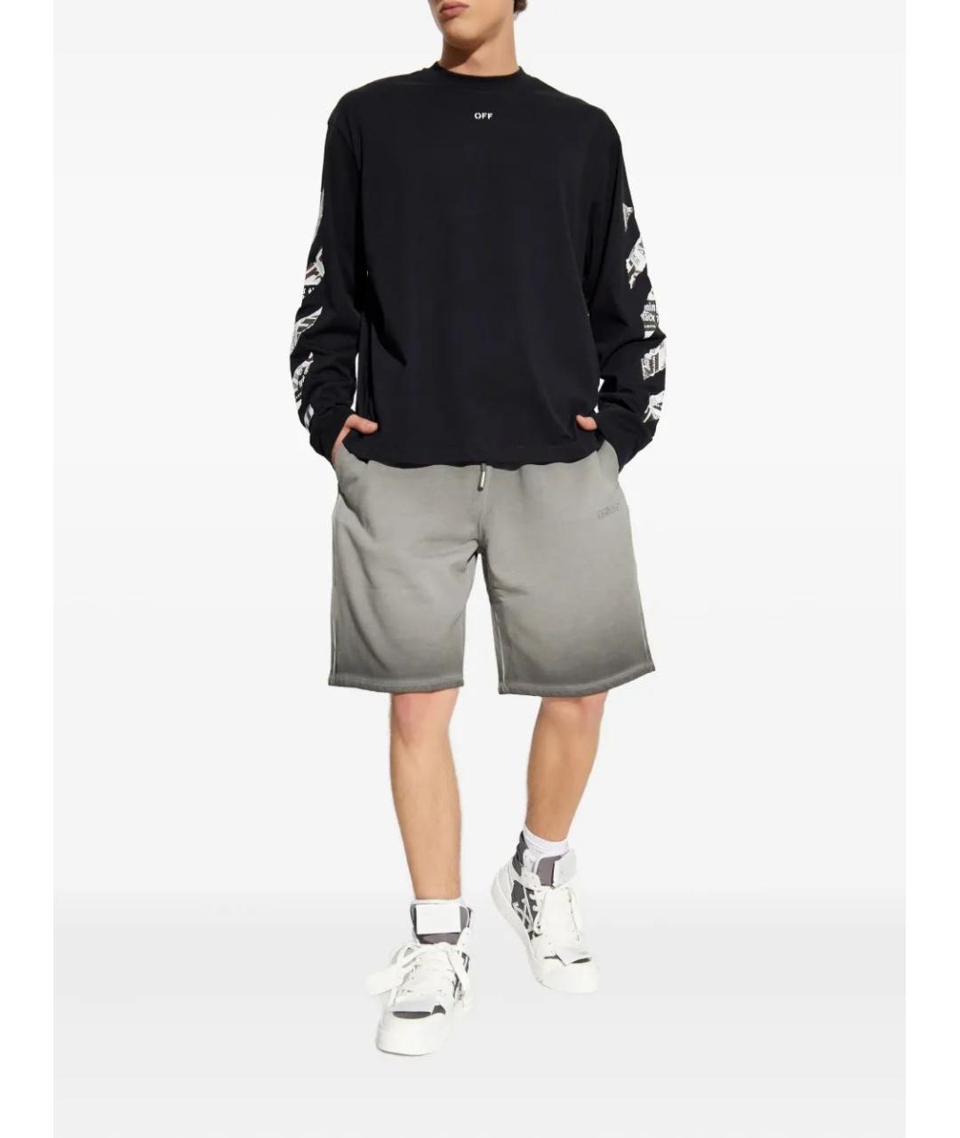 OFF-WHITE Серые хлопковые шорты, фото 2