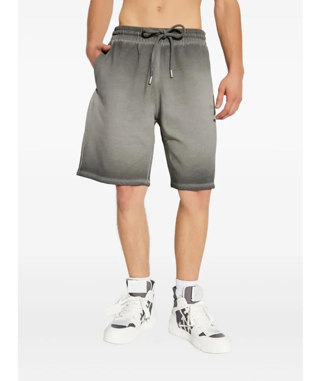 OFF-WHITE Серые хлопковые шорты, фото 3