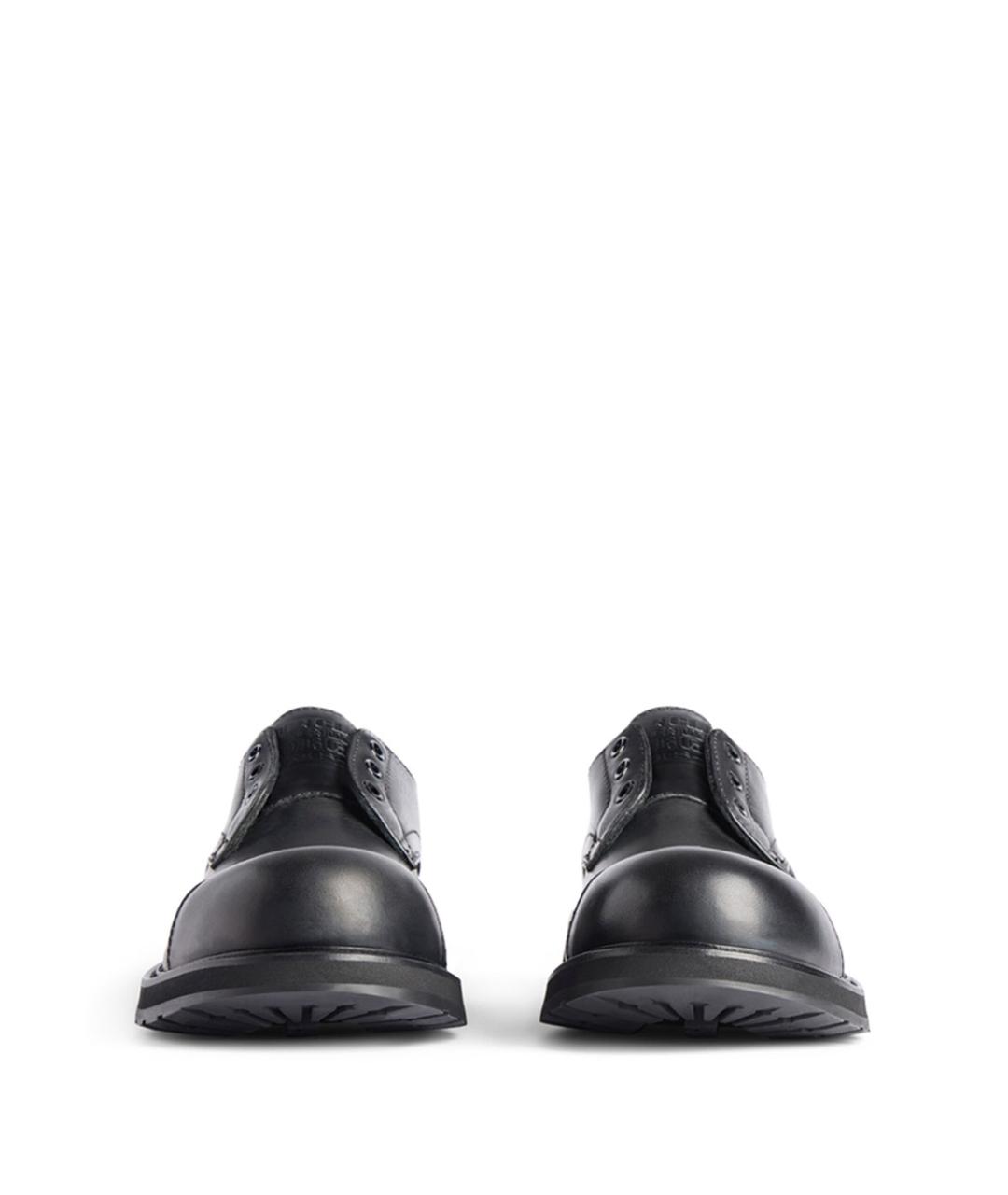 BALENCIAGA Черные кожаные низкие ботинки, фото 4