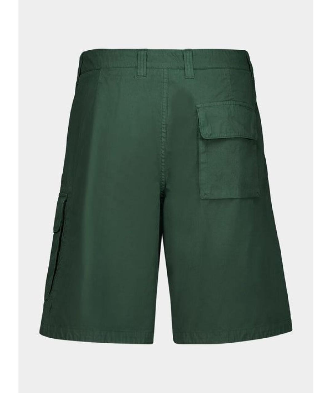 STONE ISLAND Зеленые хлопковые шорты, фото 2