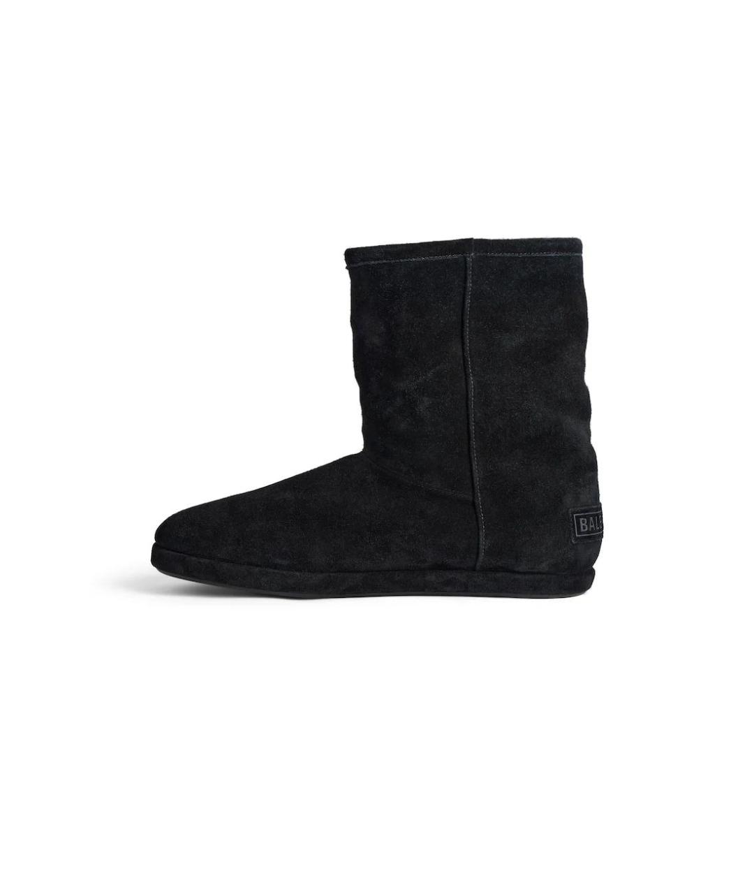 BALENCIAGA Черные замшевые низкие ботинки, фото 4