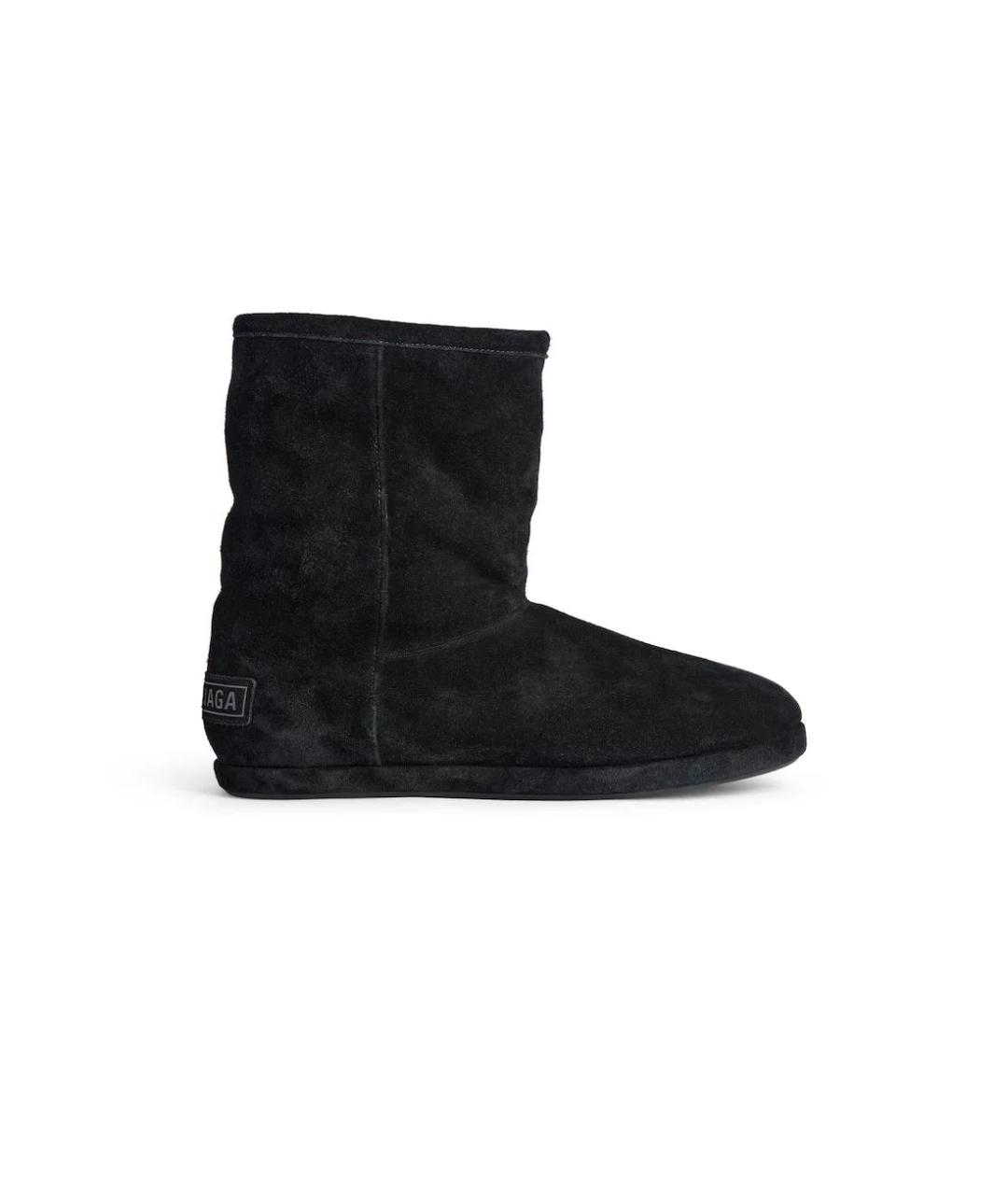 BALENCIAGA Черные замшевые низкие ботинки, фото 1