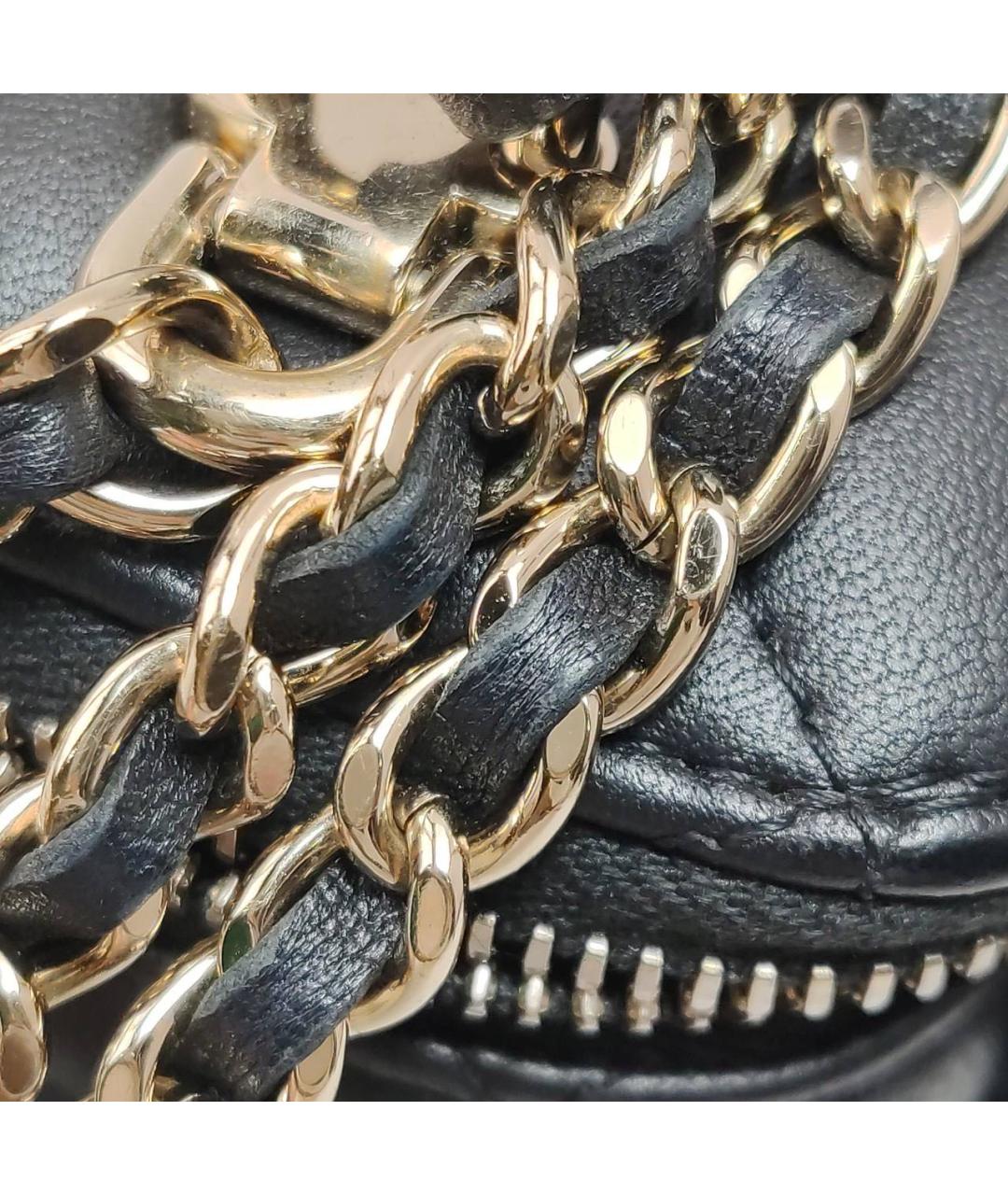 CHANEL Черная кожаная сумка через плечо, фото 7