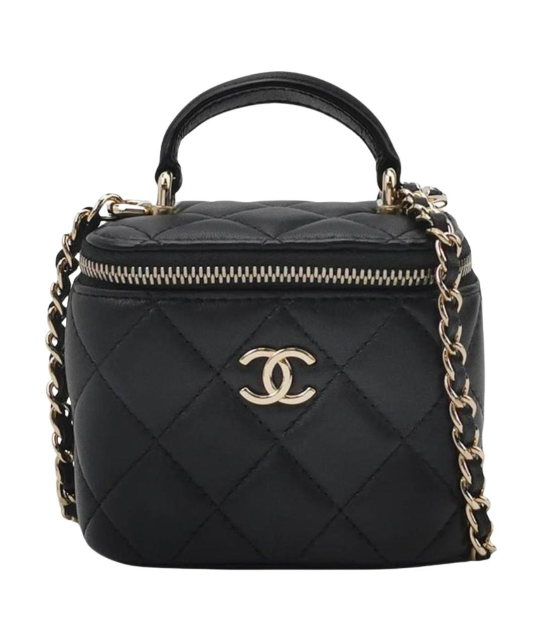 CHANEL Черная кожаная сумка через плечо, фото 1