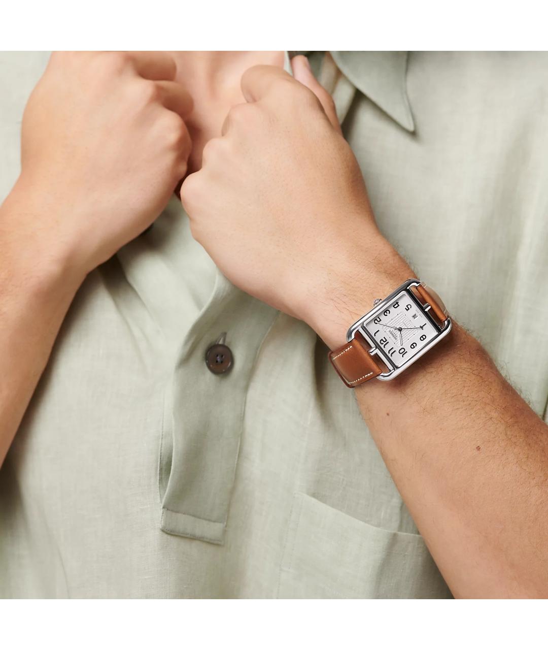 HERMES Серые стальные часы, фото 4