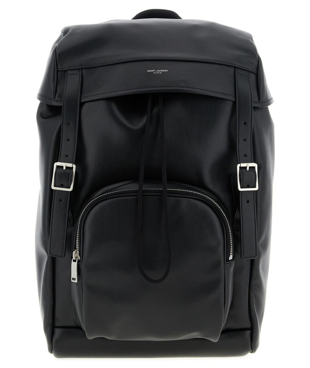 SAINT LAURENT Черный кожаный рюкзак, фото 1