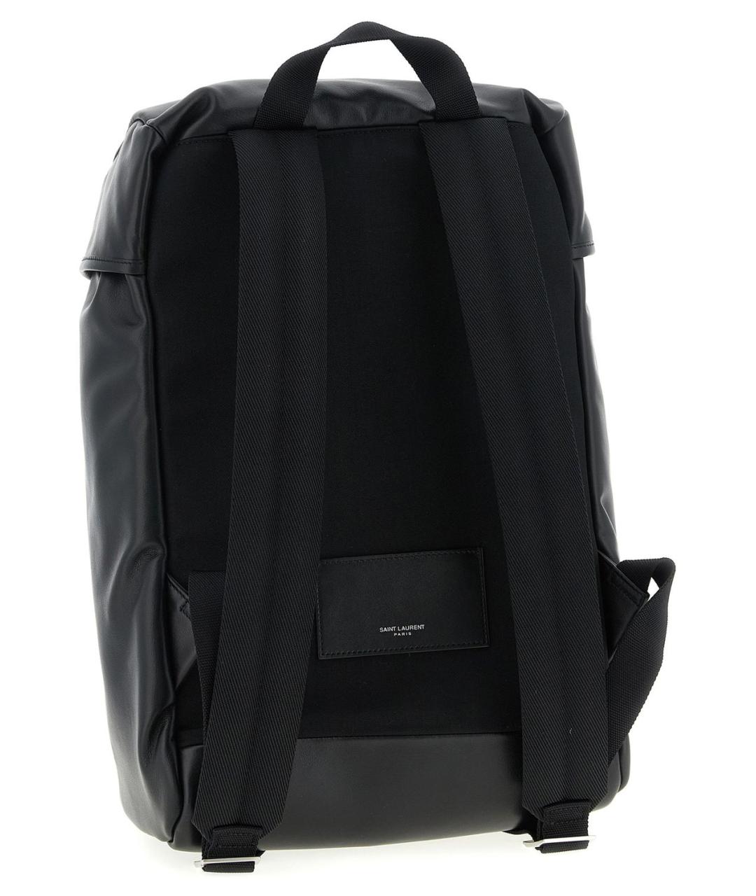 SAINT LAURENT Черный кожаный рюкзак, фото 2