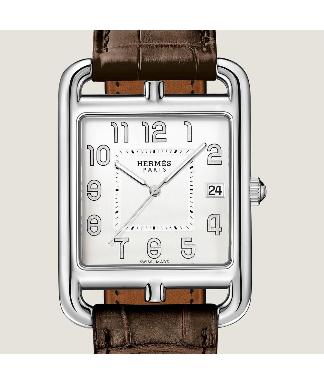 HERMES Серые стальные часы, фото 2