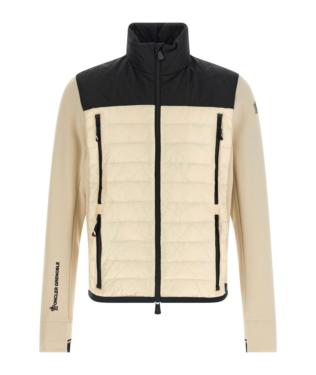 MONCLER Бежевая полиамидовая куртка, фото 1