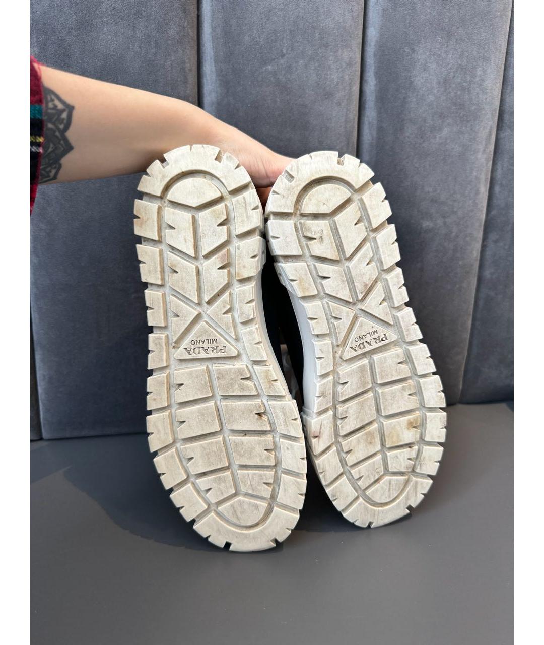 PRADA Черные текстильные кеды, фото 5