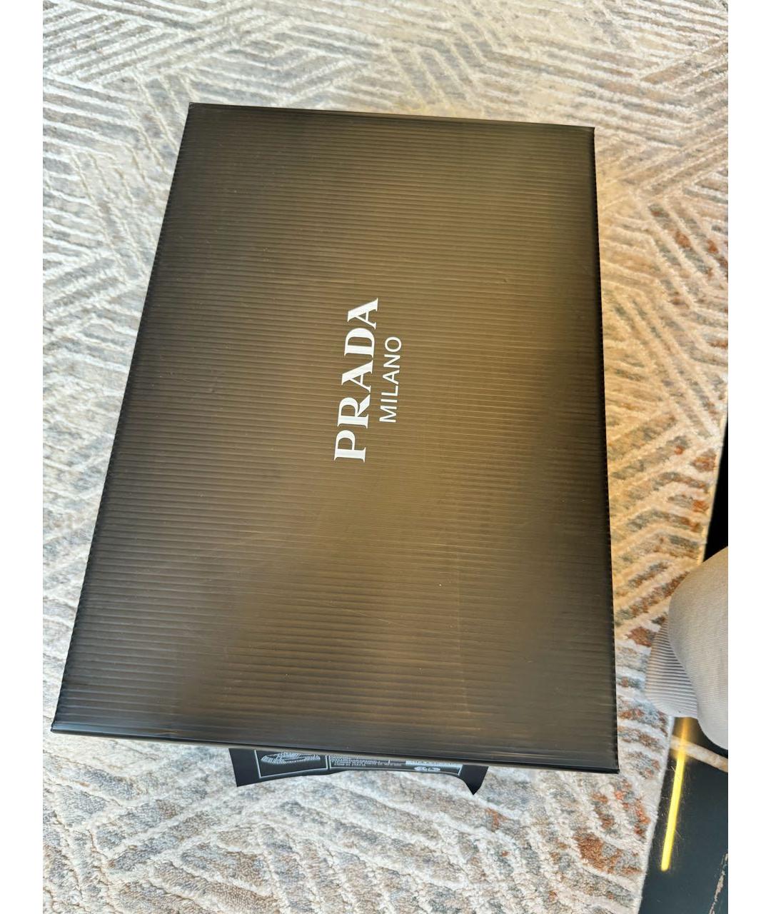 PRADA Черные текстильные кеды, фото 8