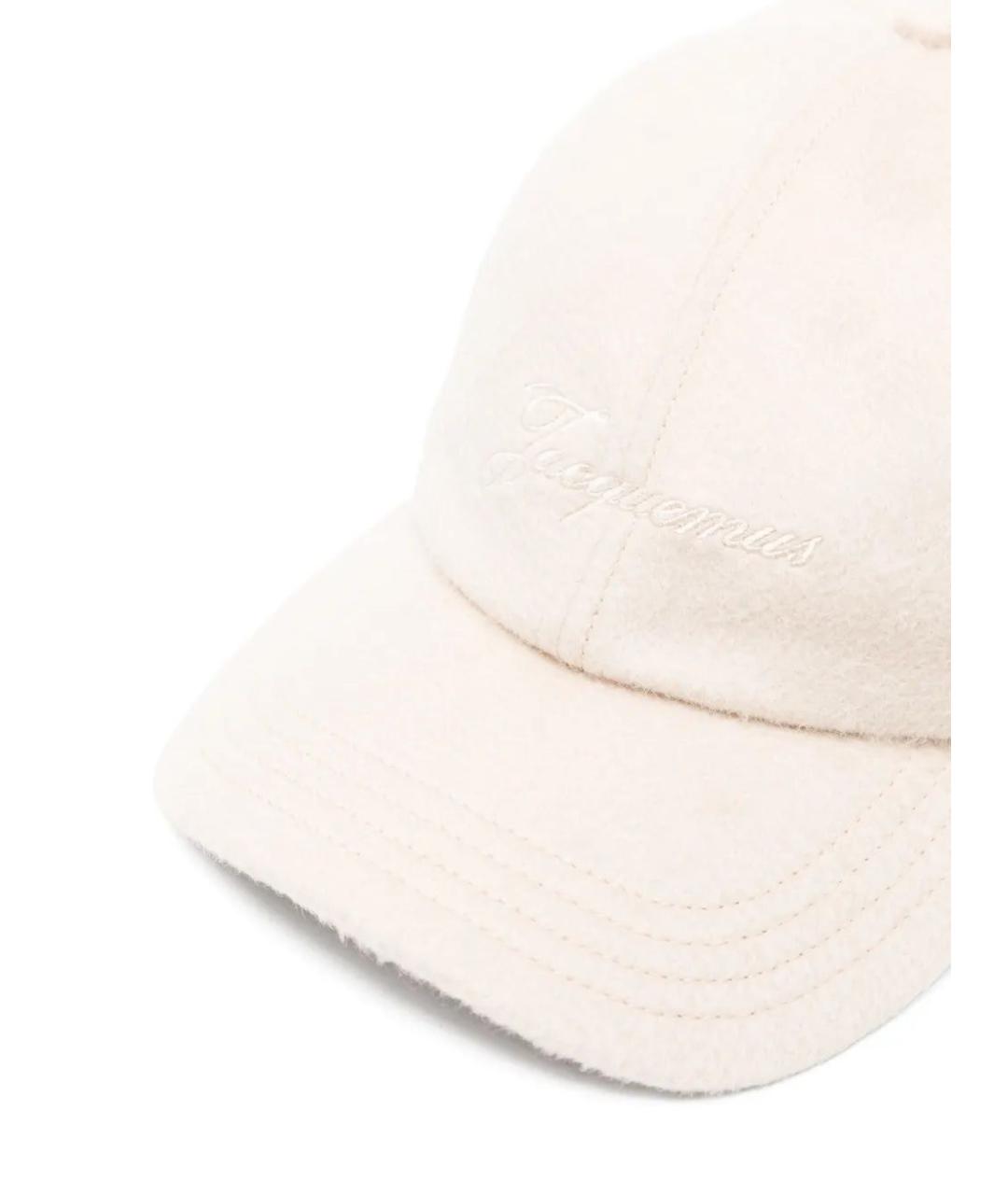 JACQUEMUS Бежевая шерстяная кепка/бейсболка, фото 3