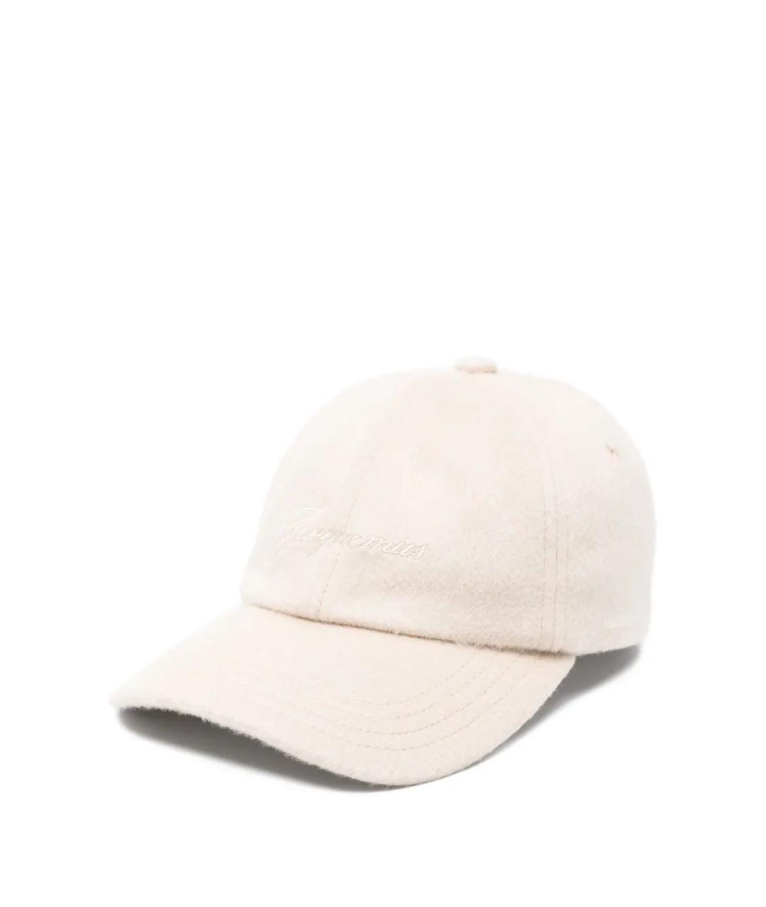 JACQUEMUS Бежевая шерстяная кепка/бейсболка, фото 1