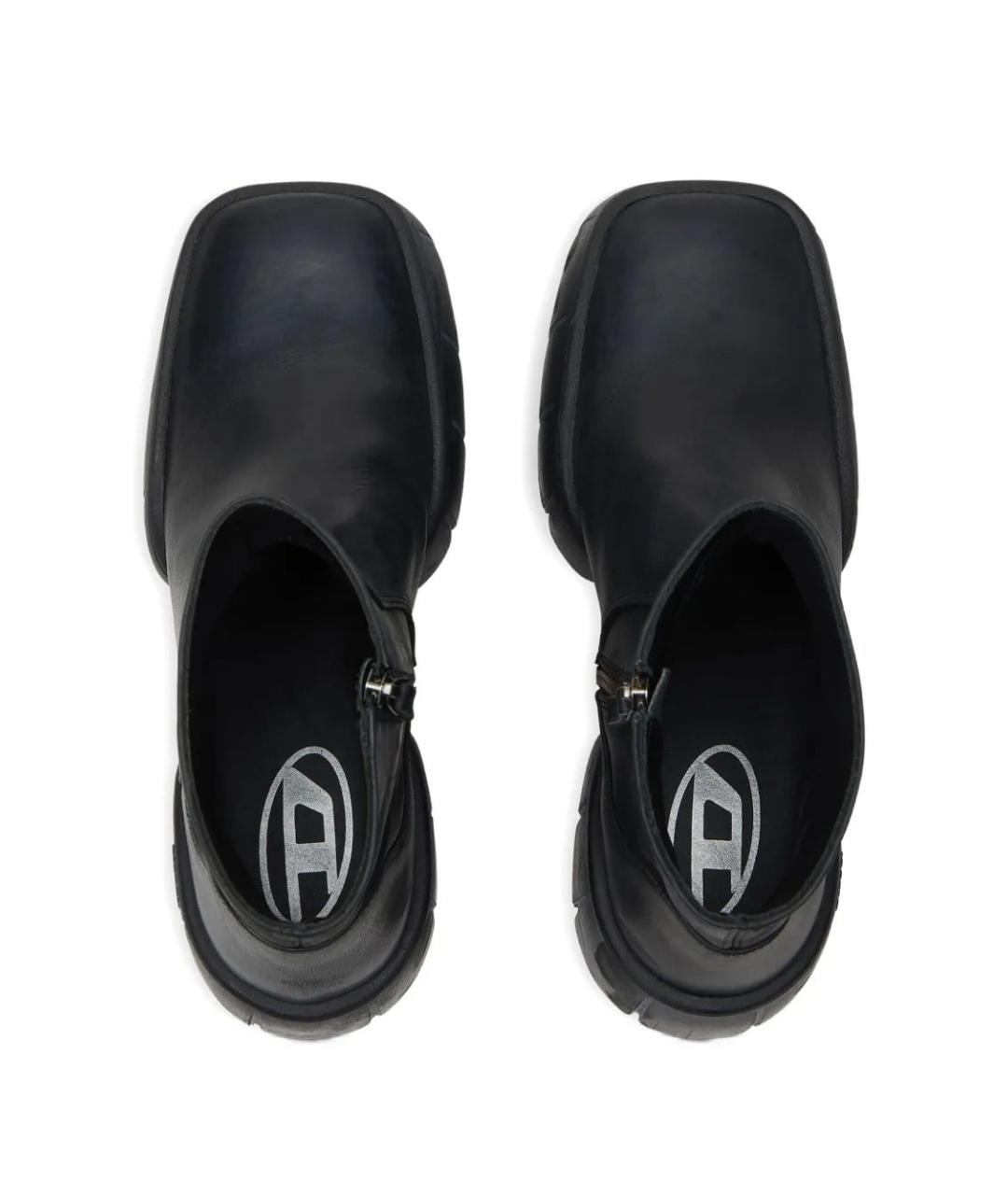 DIESEL Черные кожаные высокие ботинки, фото 3