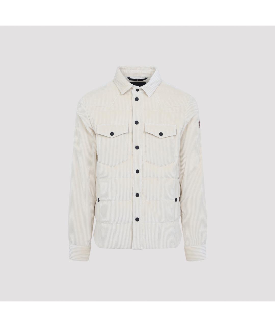 MONCLER Белая хлопковая куртка, фото 5