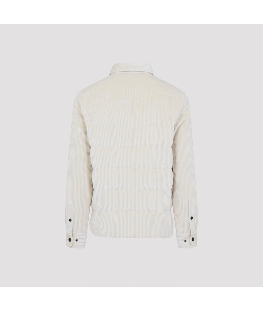 MONCLER Белая хлопковая куртка, фото 2