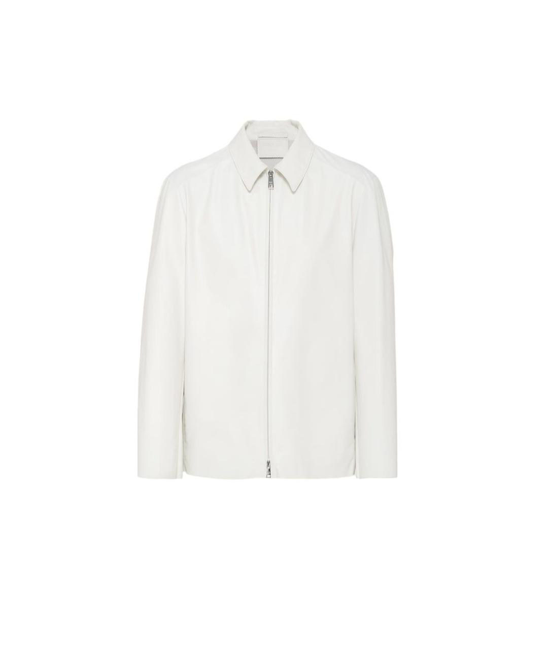 PRADA Белая кожаная куртка, фото 1