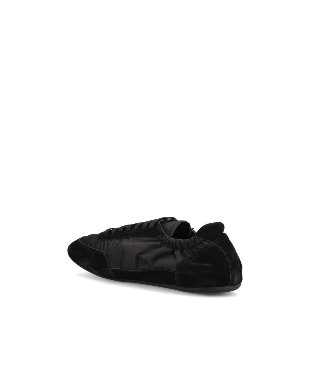 PRADA Черные синтетические низкие кроссовки / кеды, фото 3