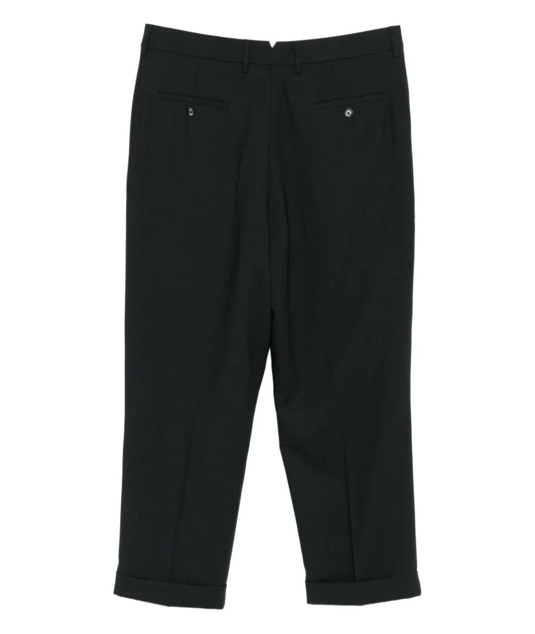 Ami Paris Антрацитовые атласные классические брюки, фото 2