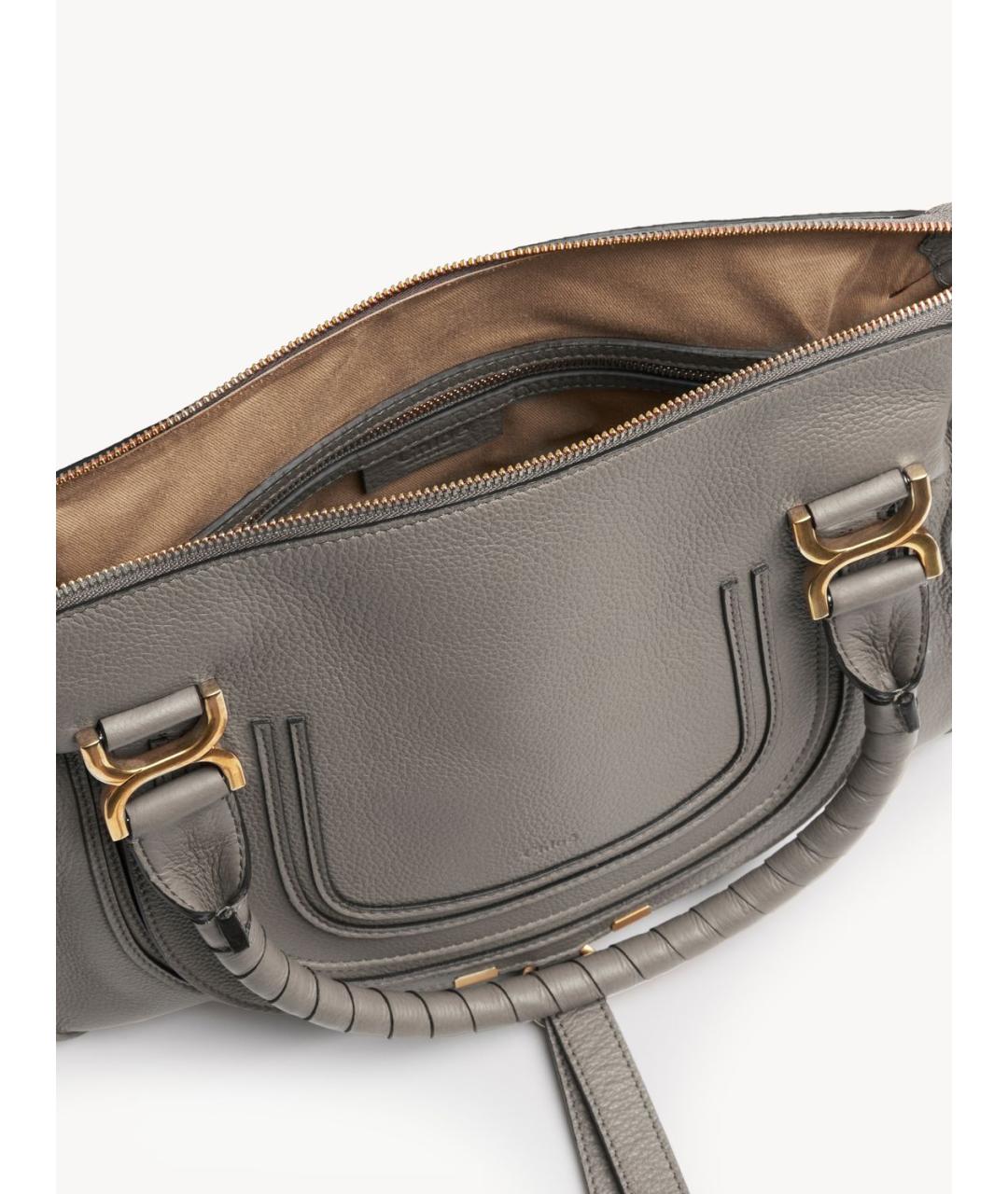 CHLOE Серая кожаная сумка тоут, фото 4