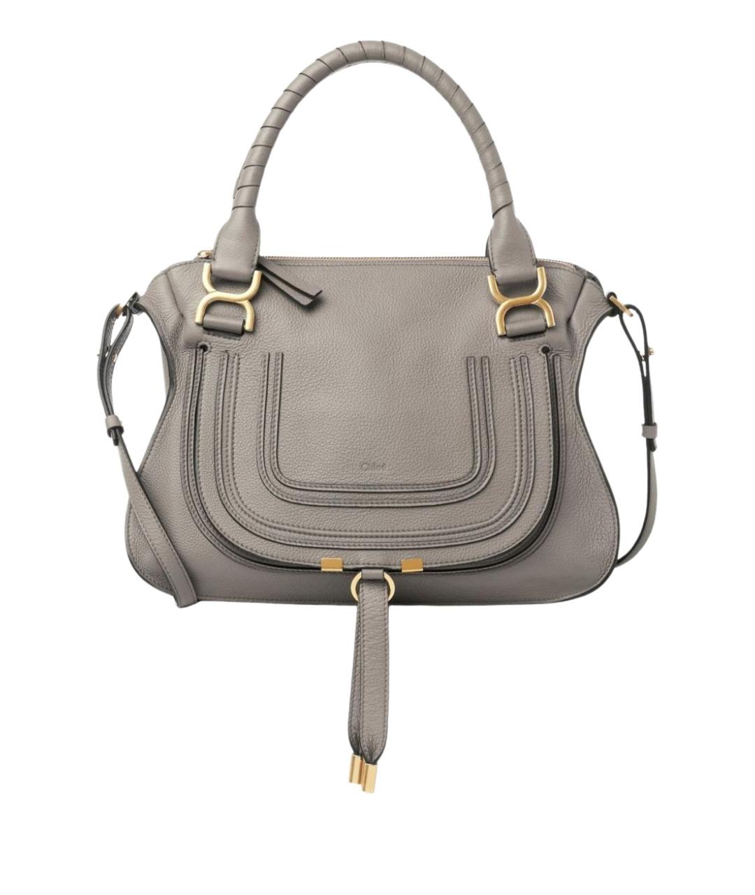 CHLOE Серая кожаная сумка тоут, фото 1