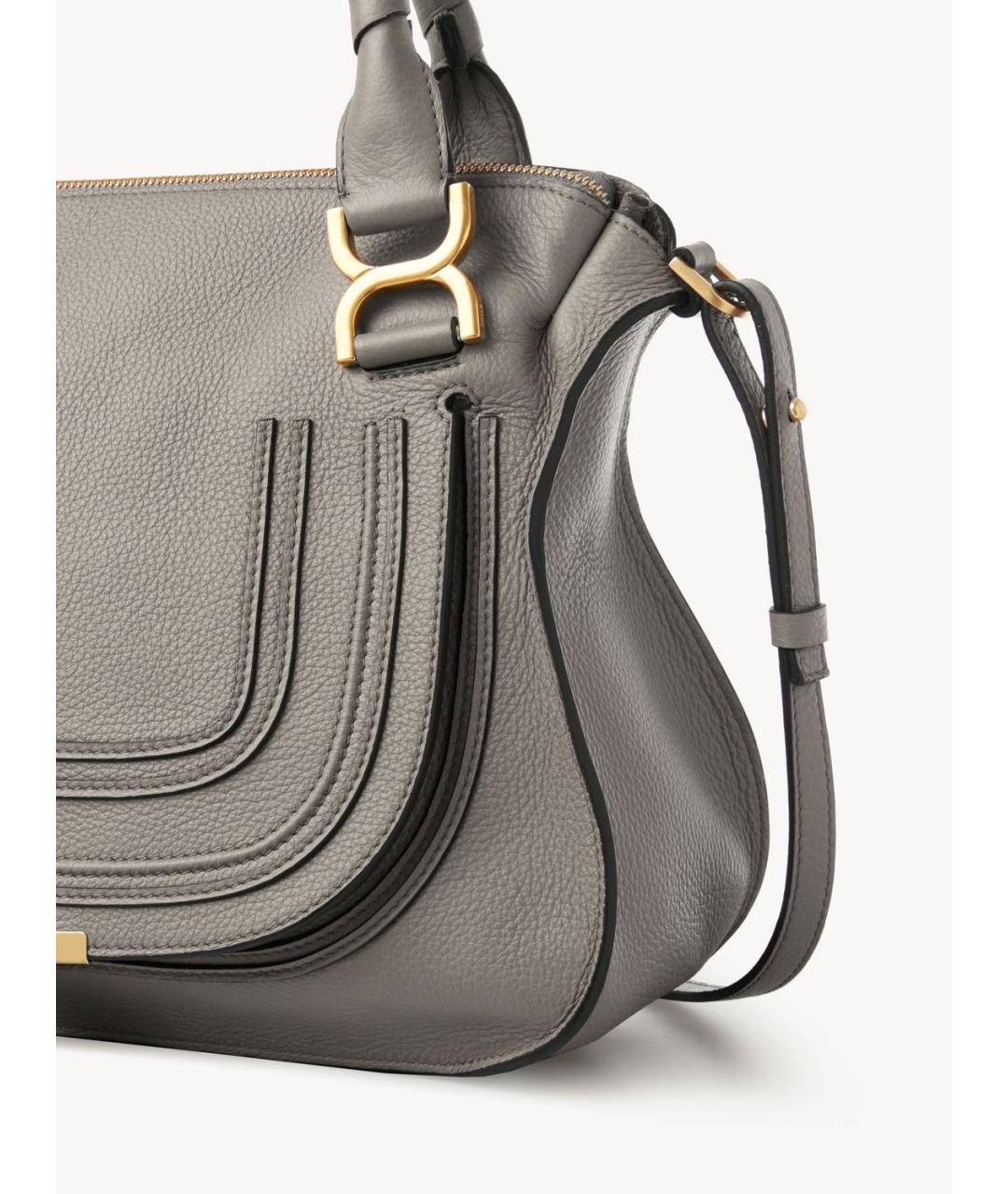 CHLOE Серая кожаная сумка тоут, фото 2