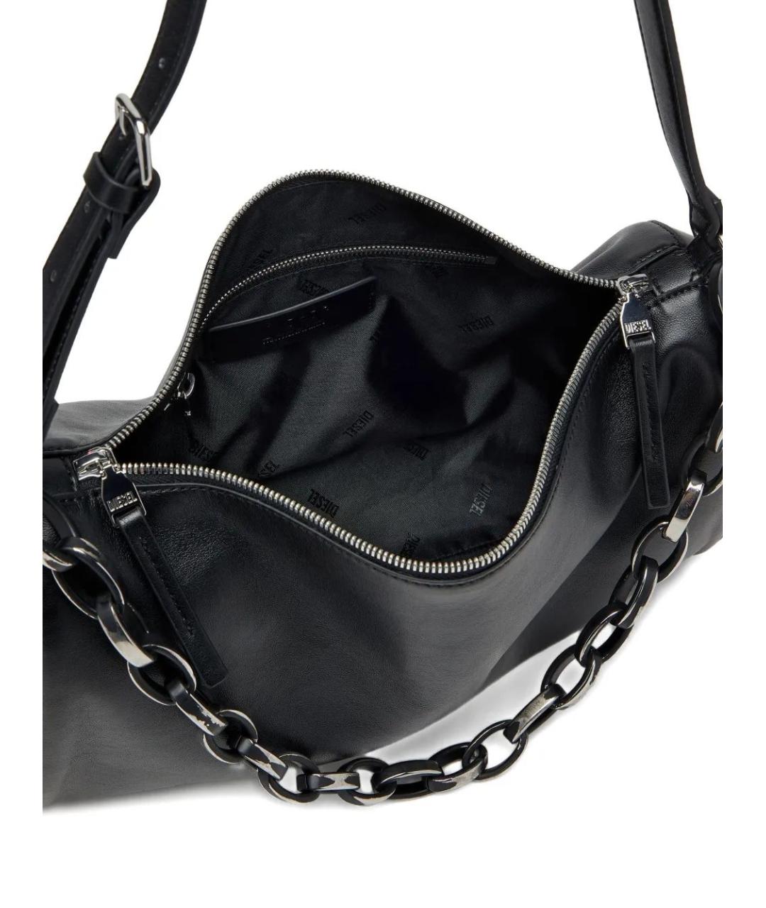 DIESEL Черная сумка на плечо из искусственной кожи, фото 5