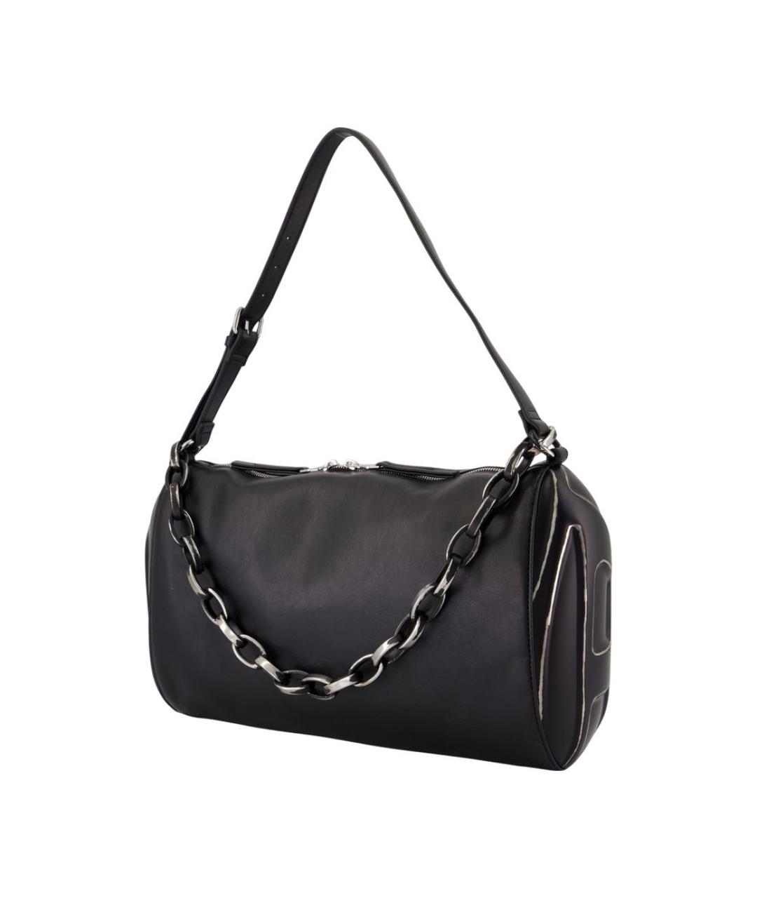 DIESEL Черная сумка на плечо из искусственной кожи, фото 2