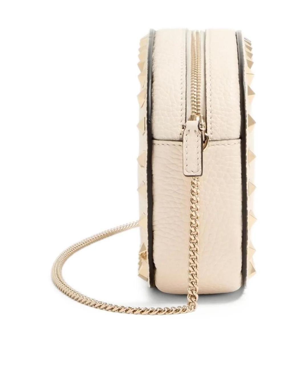 VALENTINO Белая кожаная сумка через плечо, фото 4