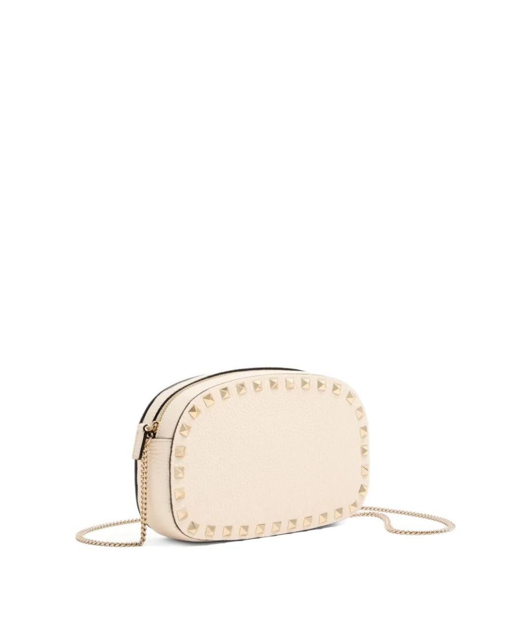 VALENTINO Белая кожаная сумка через плечо, фото 3